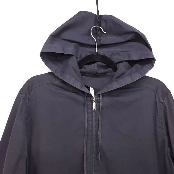 Weekend Max Mara Full Zip Hoodie Jacket Size 12 Black Pockets Drawstring - Picture 2 of 15